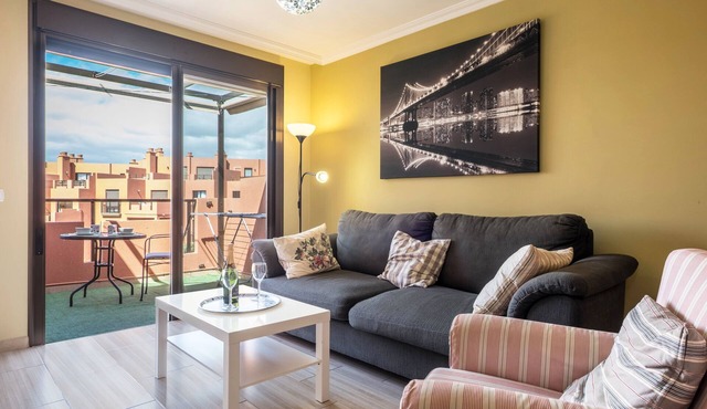 Holiday Apartment Playa de la Tejita with Mountain View and Wi-Fi in EL MEDANO