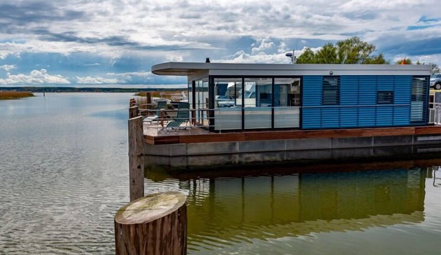 Houseboat in Peenemuende in Peenemünde